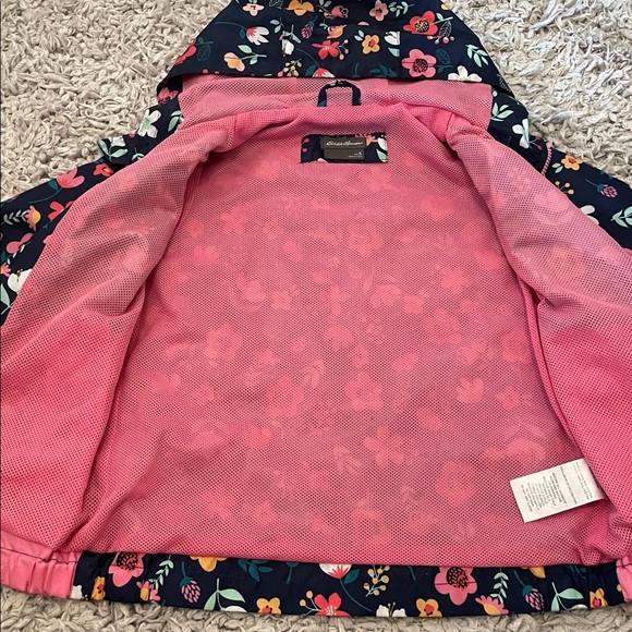 Eddie Bauer Navy Floral Spring Jacket, Size 5 - Picture 3 of 5